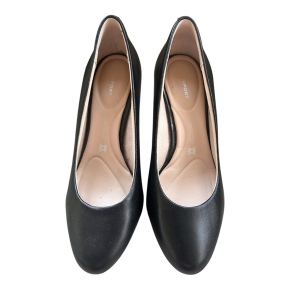Rockport seven to 7 Classic Black leather Women's Pumps sz 7 worn once - Picture 2 of 4